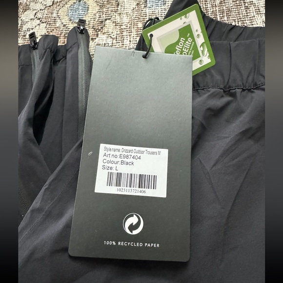 NEW New Dope Snow Drizzard W Rain Pants Mens Large Black Snowboarding Skiing - Picture 7 of 7